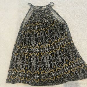 Cato Black and Gold Patterned Top